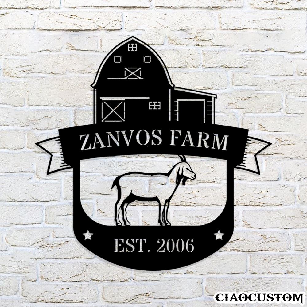 Goat Metal Sign - Custom Metal Farm Signs - Laser Cut Farm Signs - Gifts For Farmers