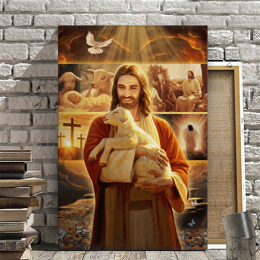 Lamb Of Jesus - Heaven Light - Jesus Life - Jesus Canvas Poster - Christian Canvas Prints - Faith Canvas - Gift For Christian - Ciaocustom