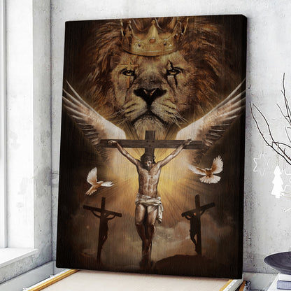 Jesus On Cross - Jesus Canvas Poster - Christian Canvas Prints - Faith Canvas - Gift For Christian - Ciaocustom