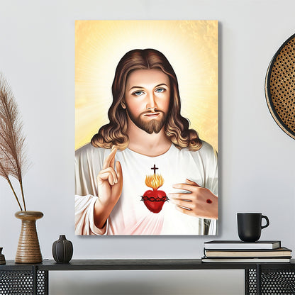 Jesus Canvas Painting 2 - Jesus Christ Poster - Jesus Poster - Jesus Canvas Wall Art - Bible Verse Canvas Wall Art - Scripture Canvas - Ciaocustom