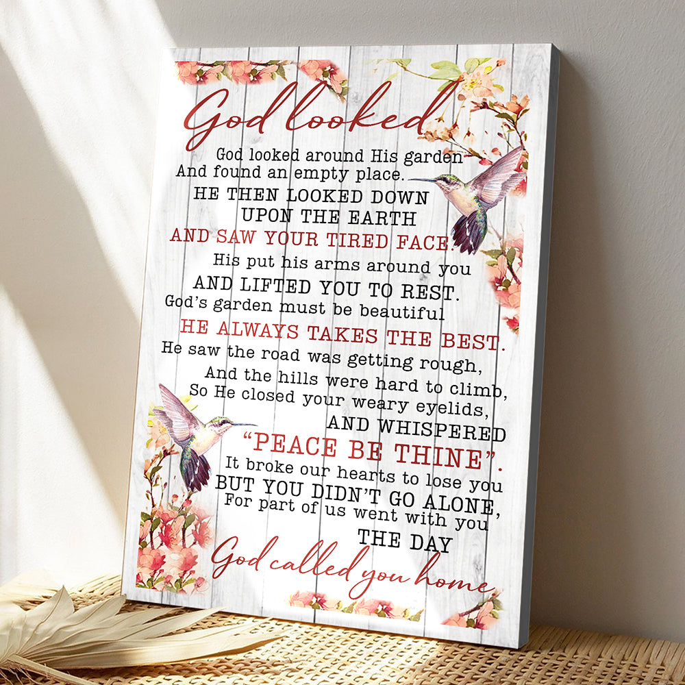 Scripture Canvas Wall Art - Christian Canvas Art - God Looked God Around Canvas Poster - Ciaocustom