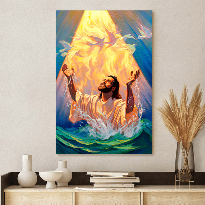 The Baptism Of Jesus Canvas - Jesus Canvas