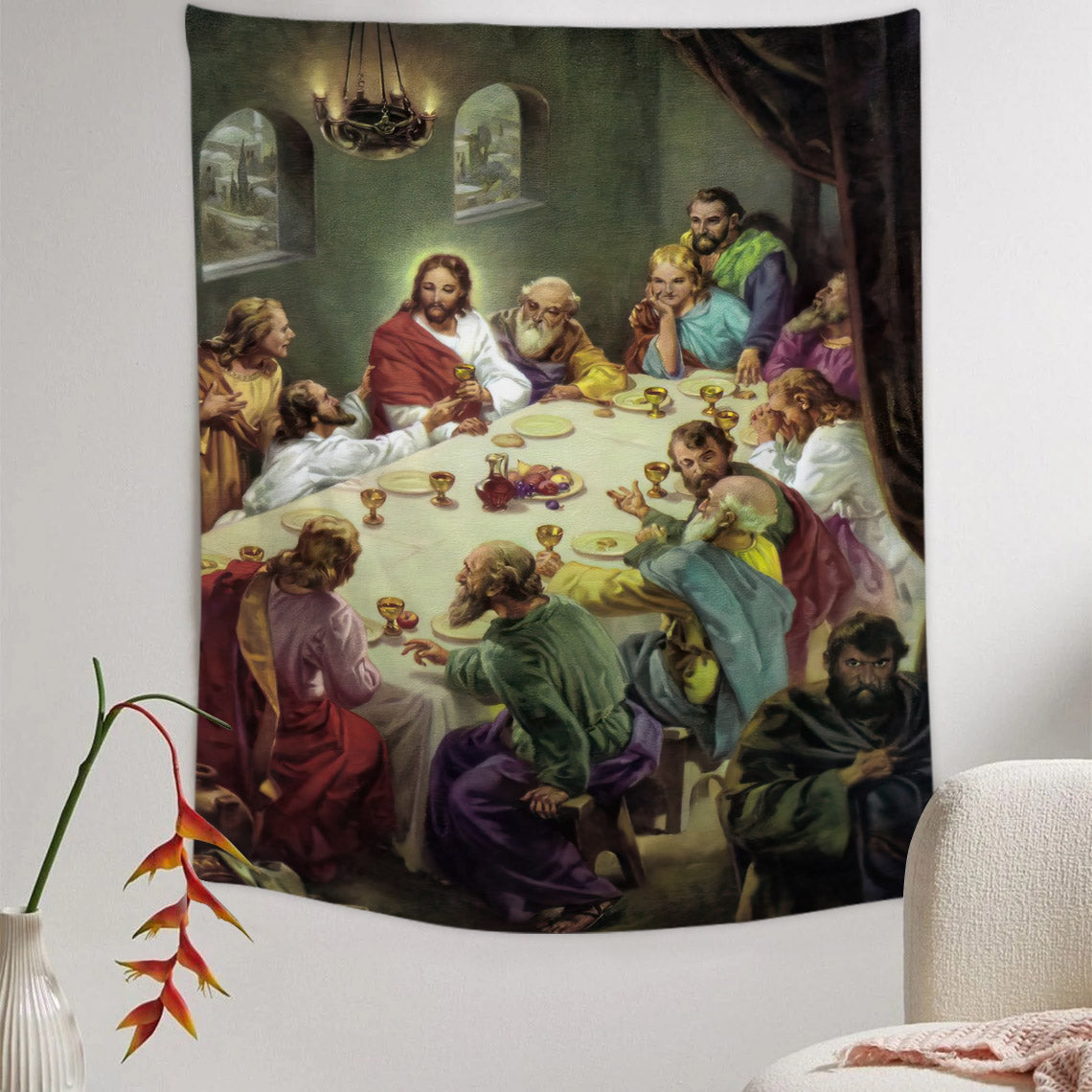 The Last Supper 20th Century Wall Art - Christian Wall Tapestry - Bible Tapestry - Religious Tapestry Wall Hangings - Bible Verse Wall Tapestry - Religious Tapestry - Ciaocustom