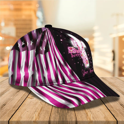 3D All Over Print Breast Cancer Awareness Baseball Cap Hat - Custom Breast Cancer Gift