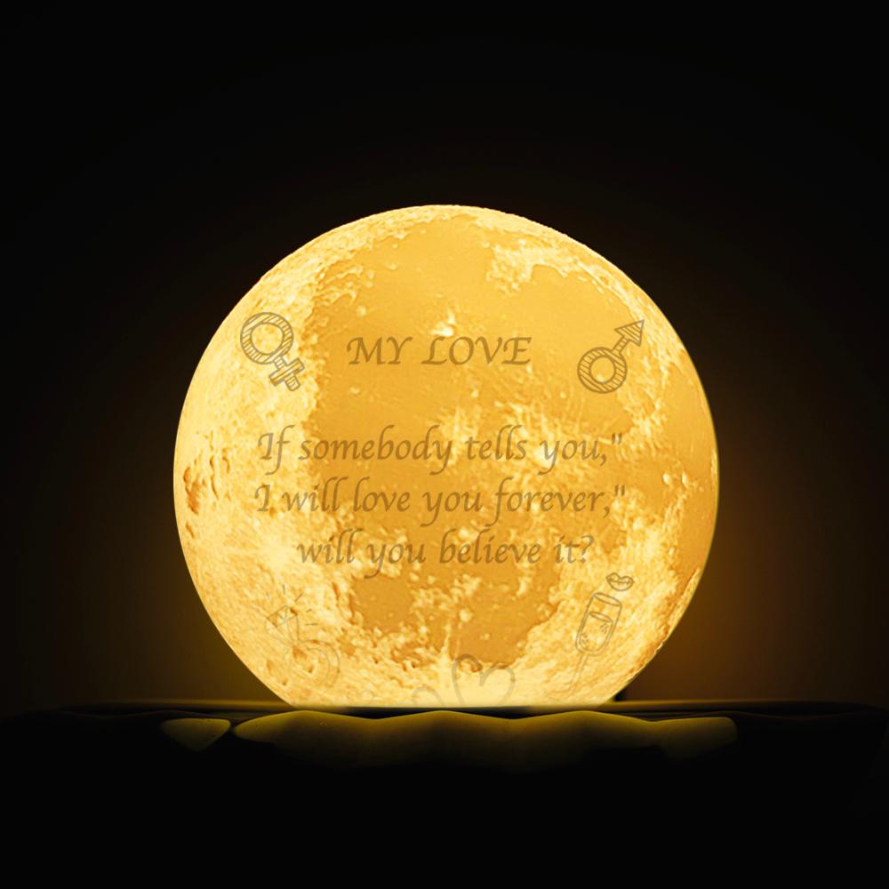 3D Moon Lamp for Girlfriend - Engraved Moon Lamp - Gifts For Valentines Day