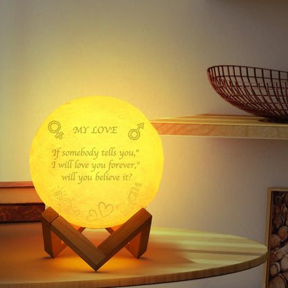 3D Moon Lamp for Girlfriend - Engraved Moon Lamp - Gifts For Valentines Day