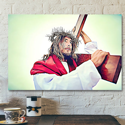 Son Of The God With Religious - Jesus Canvas Painting - Jesus Poster - Jesus Canvas Art - Scripture Canvas - Ciaocustom