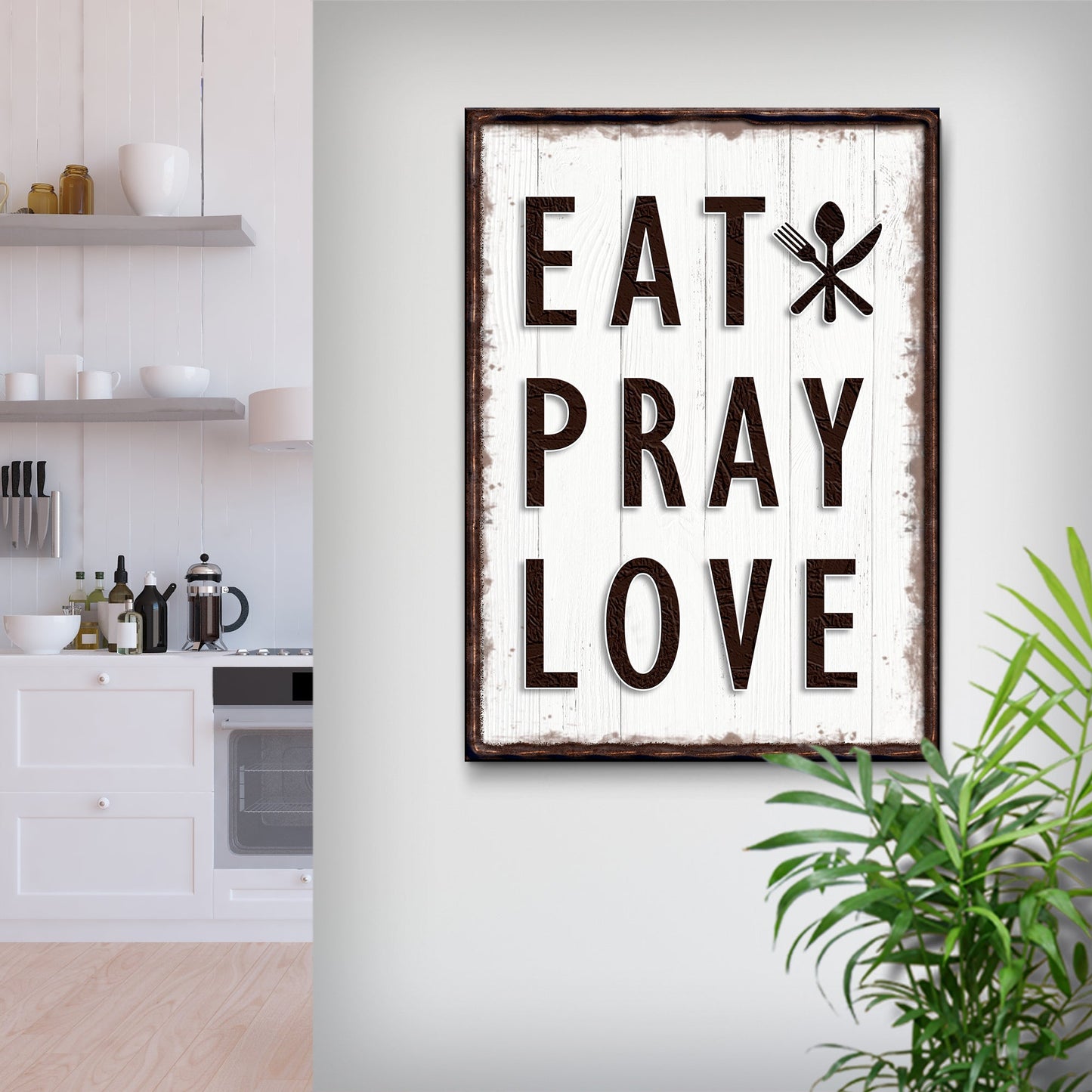 Eat Pray Love Canvas - Christian Wall Canvas - Bible Verse Wall Art