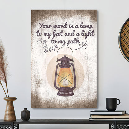 You Word Is A Lamp Unto My Feet And A Light To My Fath - Bible Verse Canvas - Christian Canvas Prints - Faith Canvas - Ciaocustom