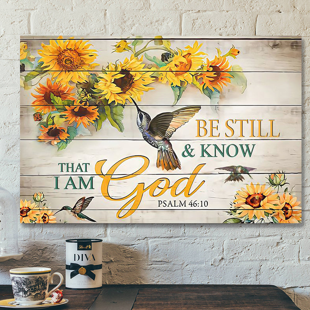 Jesus Canvas - Scripture Canvas - Bible Verse Wall Art Canvas - Be Still And Know That I Am God Canvas Poster - Ciaocustom