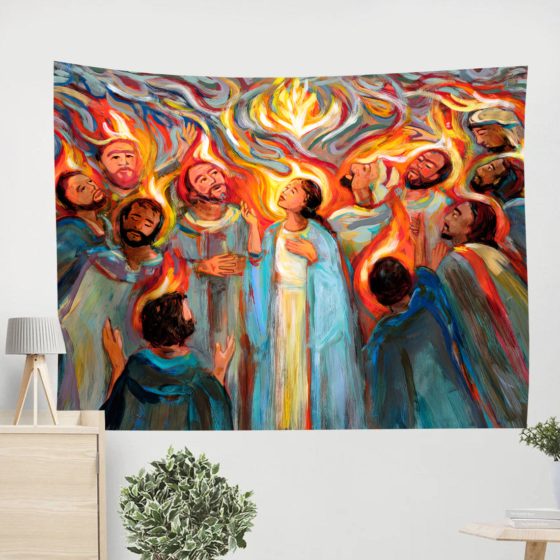 Pentecost And The Holy Spirit Tapestry - Religious Tapestry - Ciaocustom