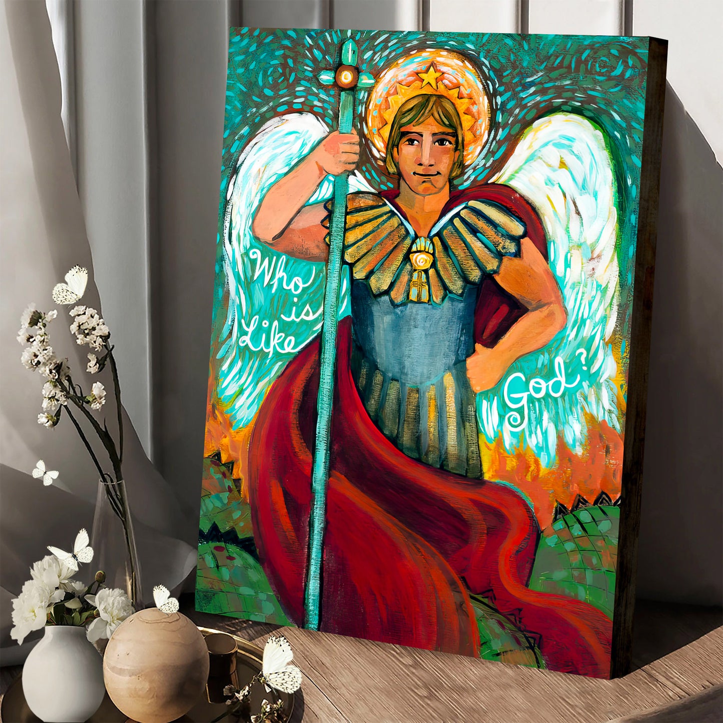 St. Michael The Archangel Canvas Poster - Religious Wall Art - Ciaocustom