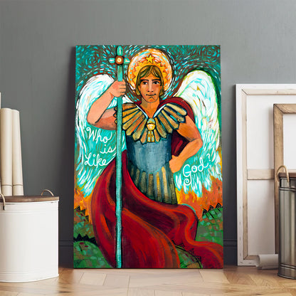 St. Michael The Archangel Canvas Poster - Religious Wall Art - Ciaocustom