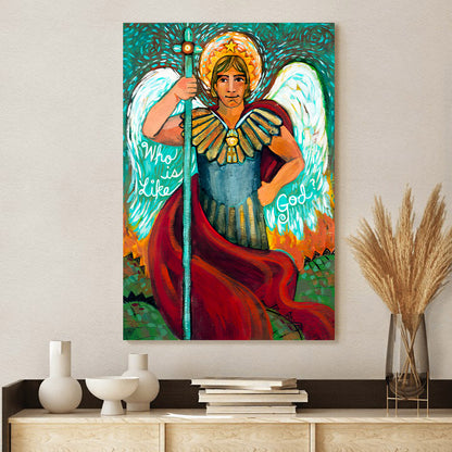 St. Michael The Archangel Canvas Poster - Religious Wall Art - Ciaocustom