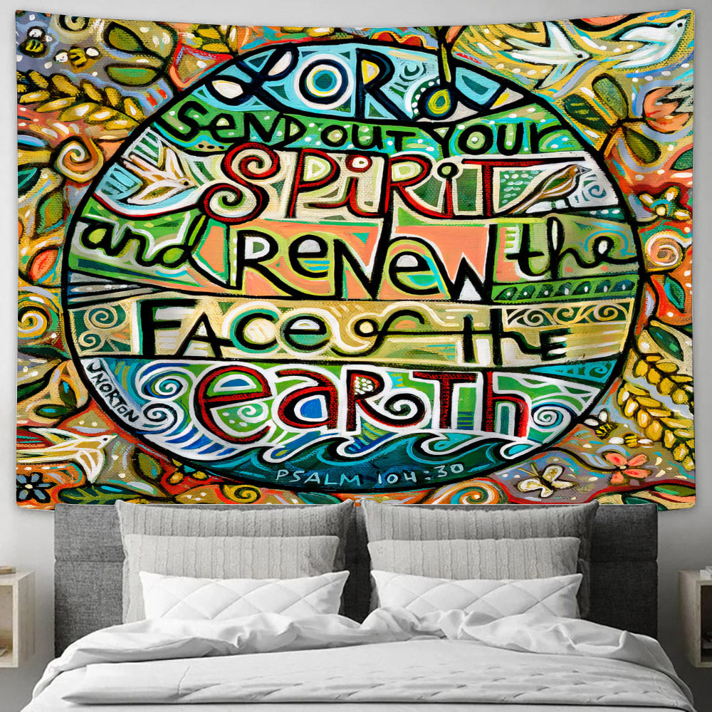 Lord Send Out Your Spirit Tapestry - Religious Wall Decor - Ciaocustom