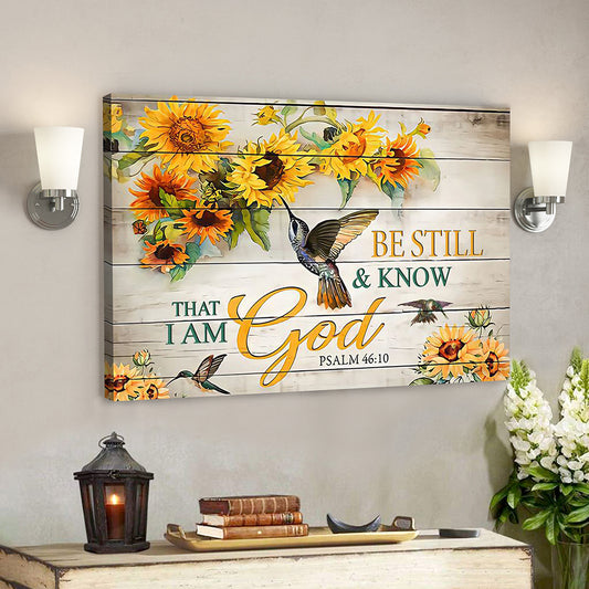 Jesus Canvas - Scripture Canvas - Bible Verse Wall Art Canvas - Be Still And Know That I Am God Canvas Poster - Ciaocustom