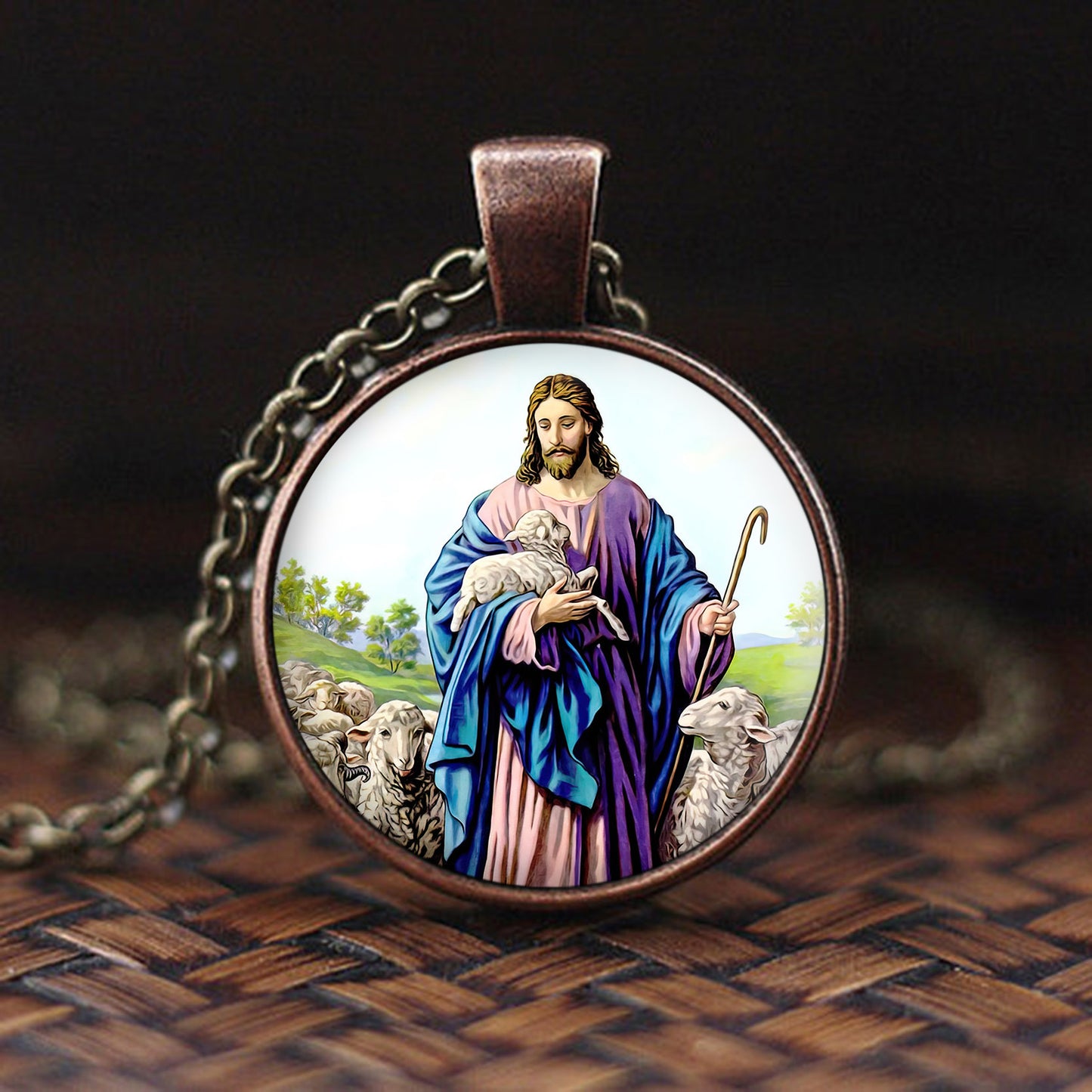 Jesus Christ The Lamb Of God - Religious Pendant - Religious Necklace - Catholic Necklace - Ciaocustom