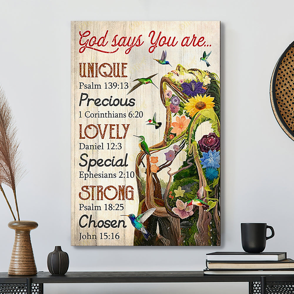 Christian Canvas Wall Art - Bible Verse Canvas - God Say You Are Canvas Poster - Jesus Canvas Art - Ciaocustom