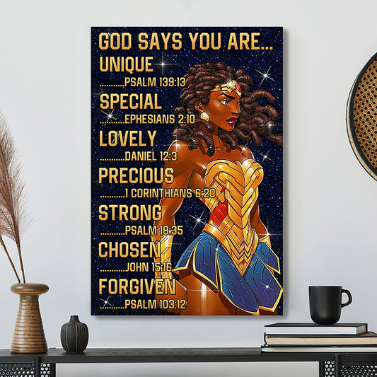 Scripture Canvas Wall Art - Jesus Canvas Art - God Say You Means Canvas Poster - Ciaocustom