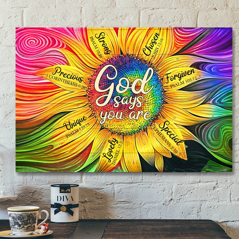 Christian Canvas Wall Art Bible Verse Wall Art Canvas - Jesus Canvas - God Says You Are Lovely Canvas Poster - Ciaocustom