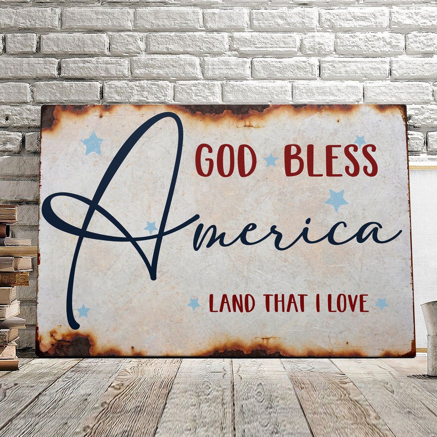 God Bless America - Land That I Love - Fourth Of July Paintings - Independence Day Canvas Wall Art - Ciaocustom