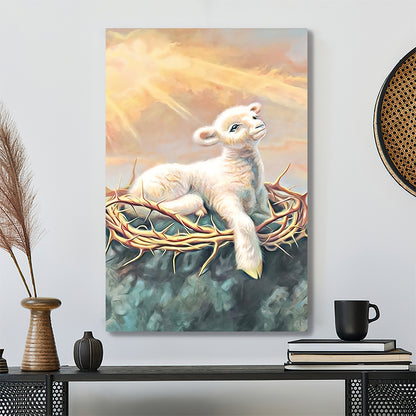 Behold The Lamb - Christian Canvas Wall Art - Christian Wall Decor - Christian Artwork - Religious Wall Decor - Faith Canvas Wall Art - Ciaocustom