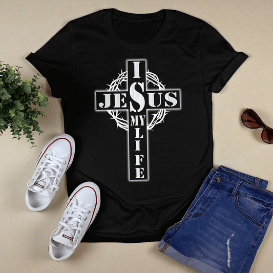 Crown Of Thorns - Jesus Is My Life T- Shirt - Jesus T-Shirt - Christian Shirts For Men & Women - Ciaocustom