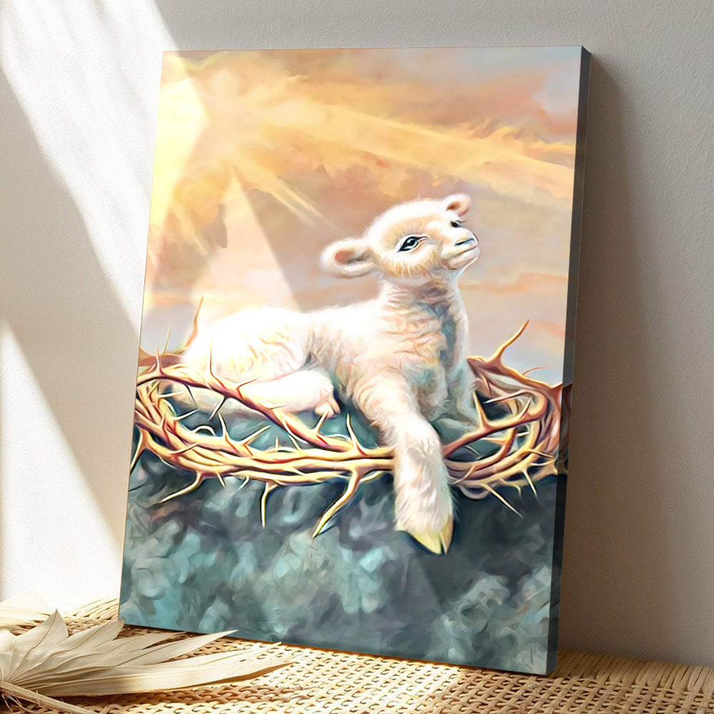 Behold The Lamb - Christian Canvas Wall Art - Christian Wall Decor - Christian Artwork - Religious Wall Decor - Faith Canvas Wall Art - Ciaocustom