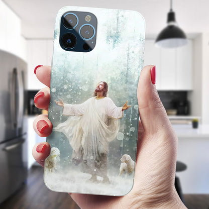 Radiance - Jesus And Sheep - Christian Phone Case - Jesus Phone Case - Religious Phone Case - Ciaocustom