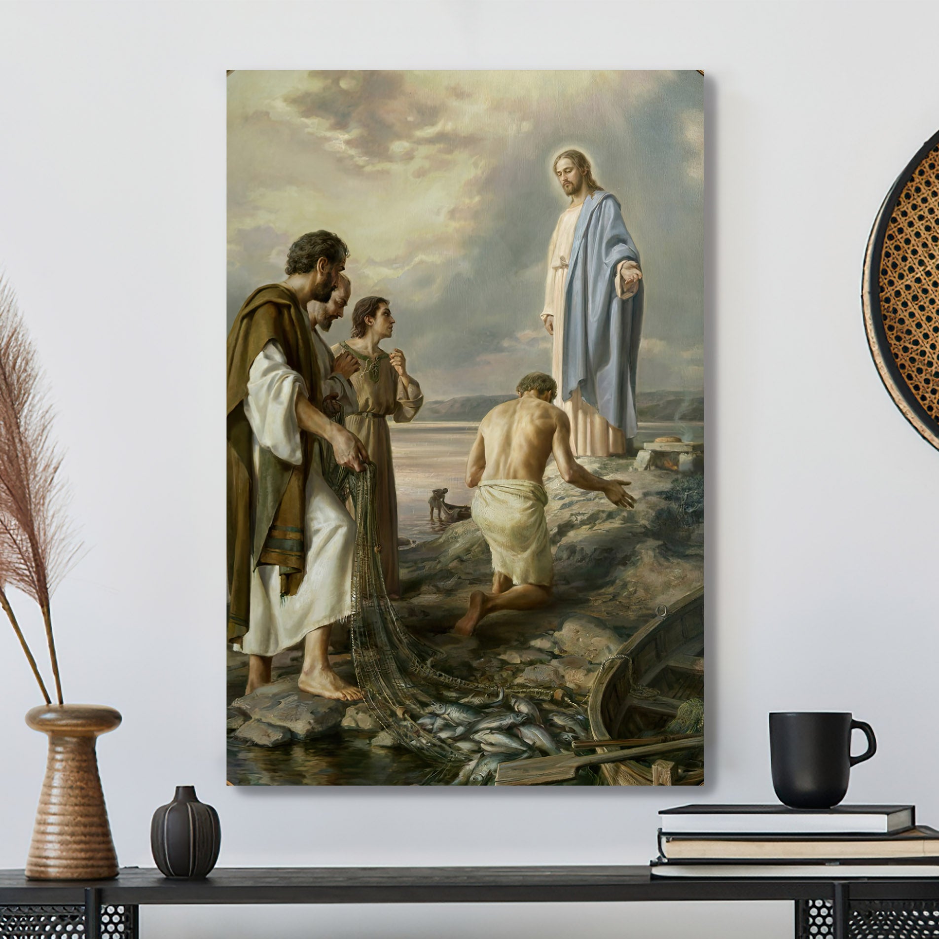 Saint Peter And Jesus - Christ Pictures - Christian Canvas Prints - Religious Wall Art Canvas - Ciaocustom
