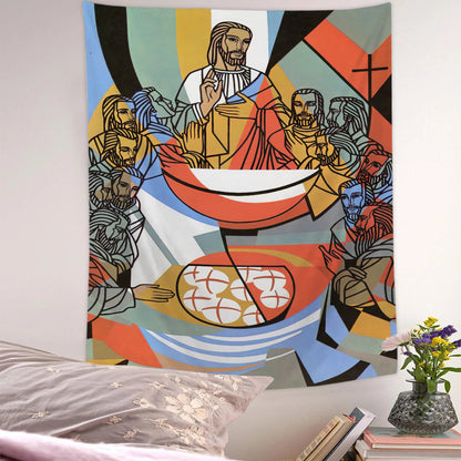 The Last Supper Wall Art - Christian Wall Tapestry - God Tapestry - Religious Tapestry Wall Hangings - Bible Verse Wall Tapestry - Religious Tapestry - Ciaocustom