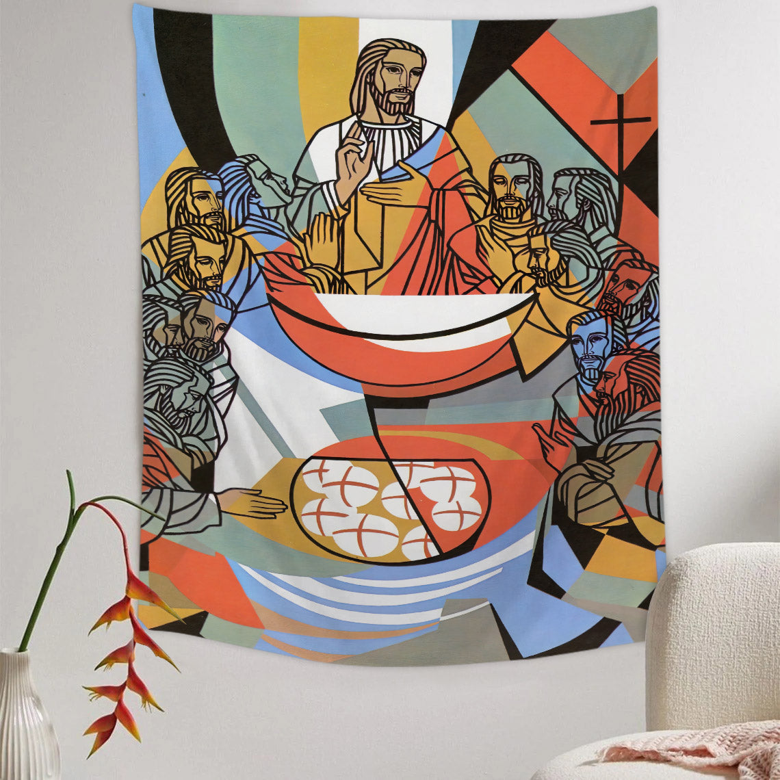 Last Supper Tapestry - The Last Supper Wall Art - Christian Wall Tapestry - Religious Tapestry Wall Hangings - Ciaocustom