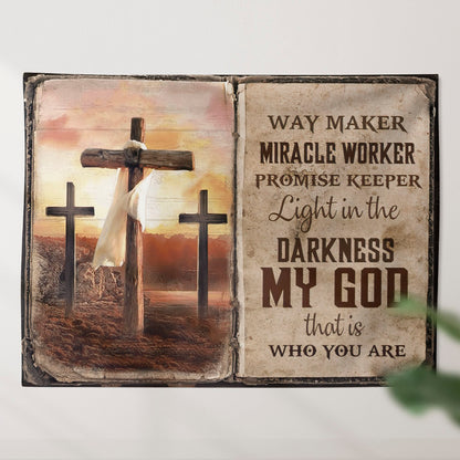 Way Maker Miracle Worker Promise Keeper Tapestry - Christian Cross Tapestry - Religious Tapestry Wall Hangings - Gift For Christian - Ciaocustom