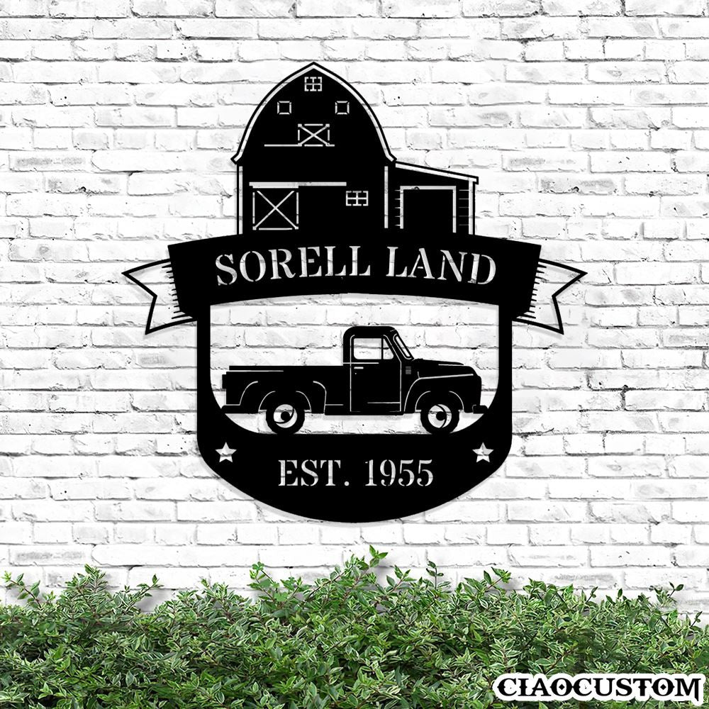 Truck Metal Sign - Custom Metal Farm Signs - Laser Cut Farm Signs - Gifts For Farmers