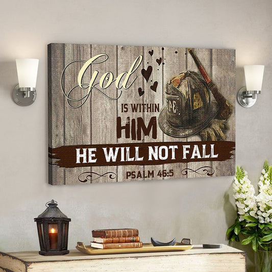 Christian Canvas Art - Scripture Canvas Wall Art - He Will Not Fall Canvas Poster - Ciaocustom
