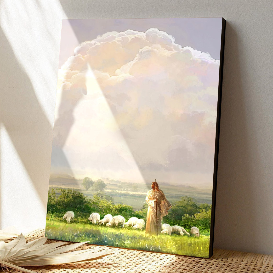 I Shall Not Want - Lamb - Jesus Wall Pictures - Jesus Canvas Painting - Jesus Poster - Jesus Canvas - Christian Gift - Ciaocustom