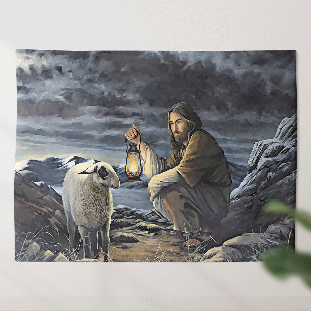 The Rescue - We Believe In God - Religious Wall Decor - Christian Tapestry - God Tapestry - Ciaocustom