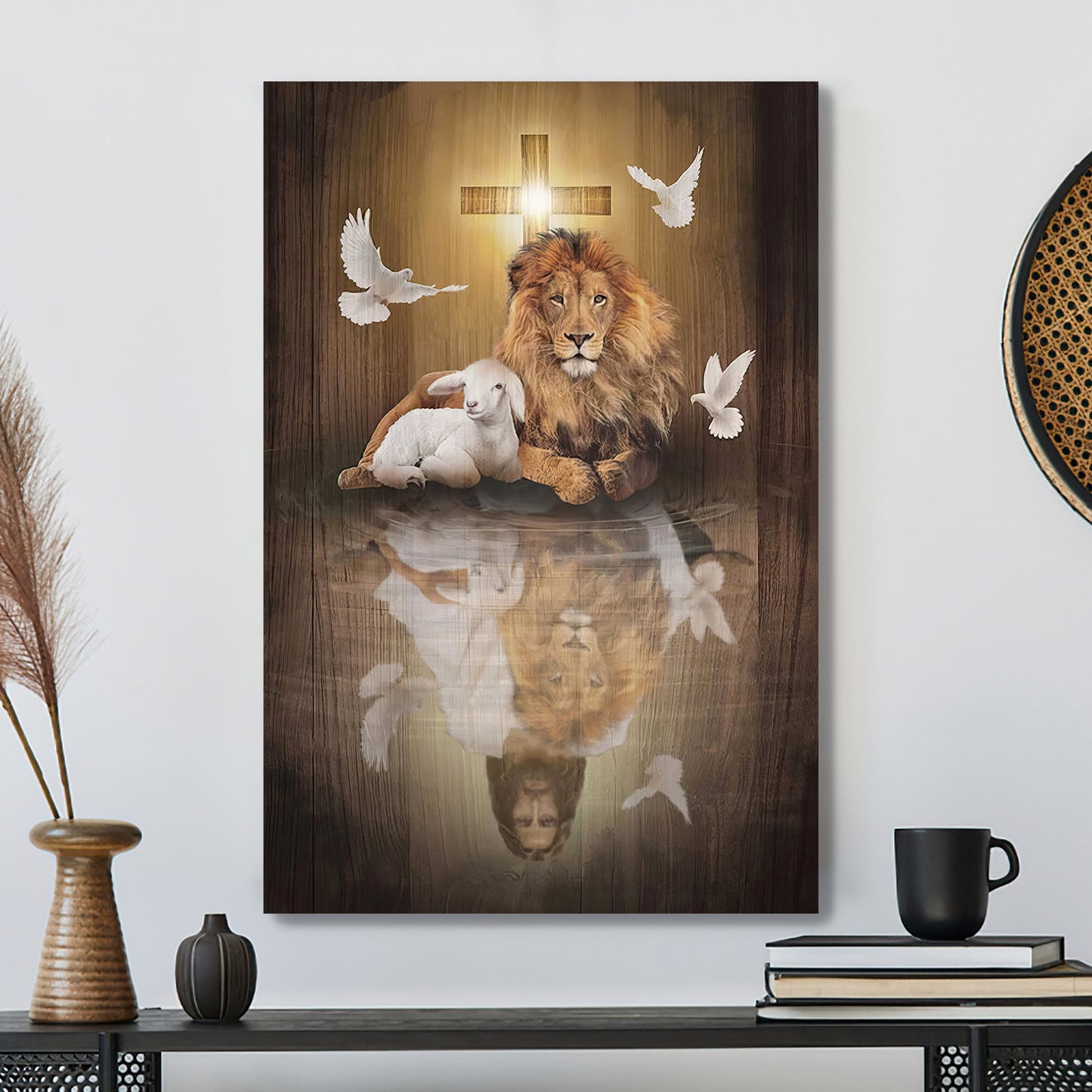 Lion And Lamb - Jesus Canvas Poster - Jesus Wall Art - Christ Pictures - Christian Canvas Prints - Faith Canvas - Gift For Christian - Ciaocustom