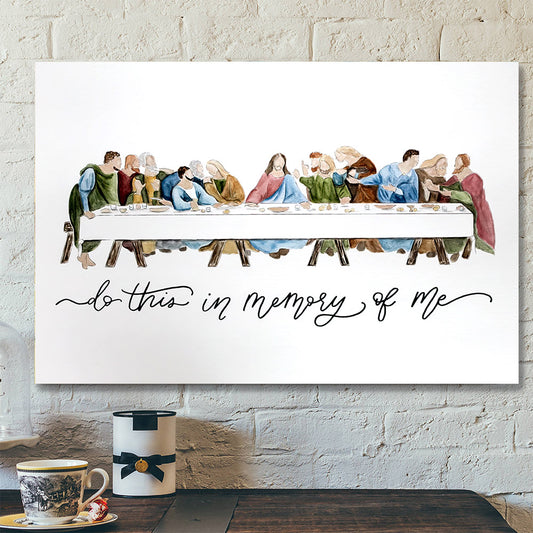 Last Supper Watercolor - Jesus Canvas Poster - Christian Wall Art - Religious Posters - Christian Canvas Prints - Religious Wall Art Canvas - Ciaocustom