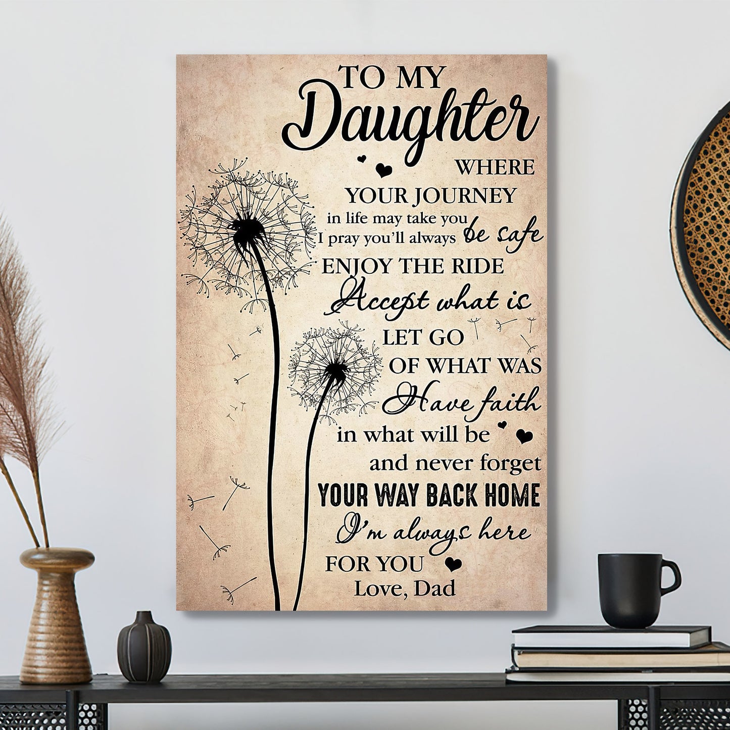 To My Daughter - My Love For You In Forever - Dad Daughter Canvas Prints - Best Gift For Daughter - Ciaocustom