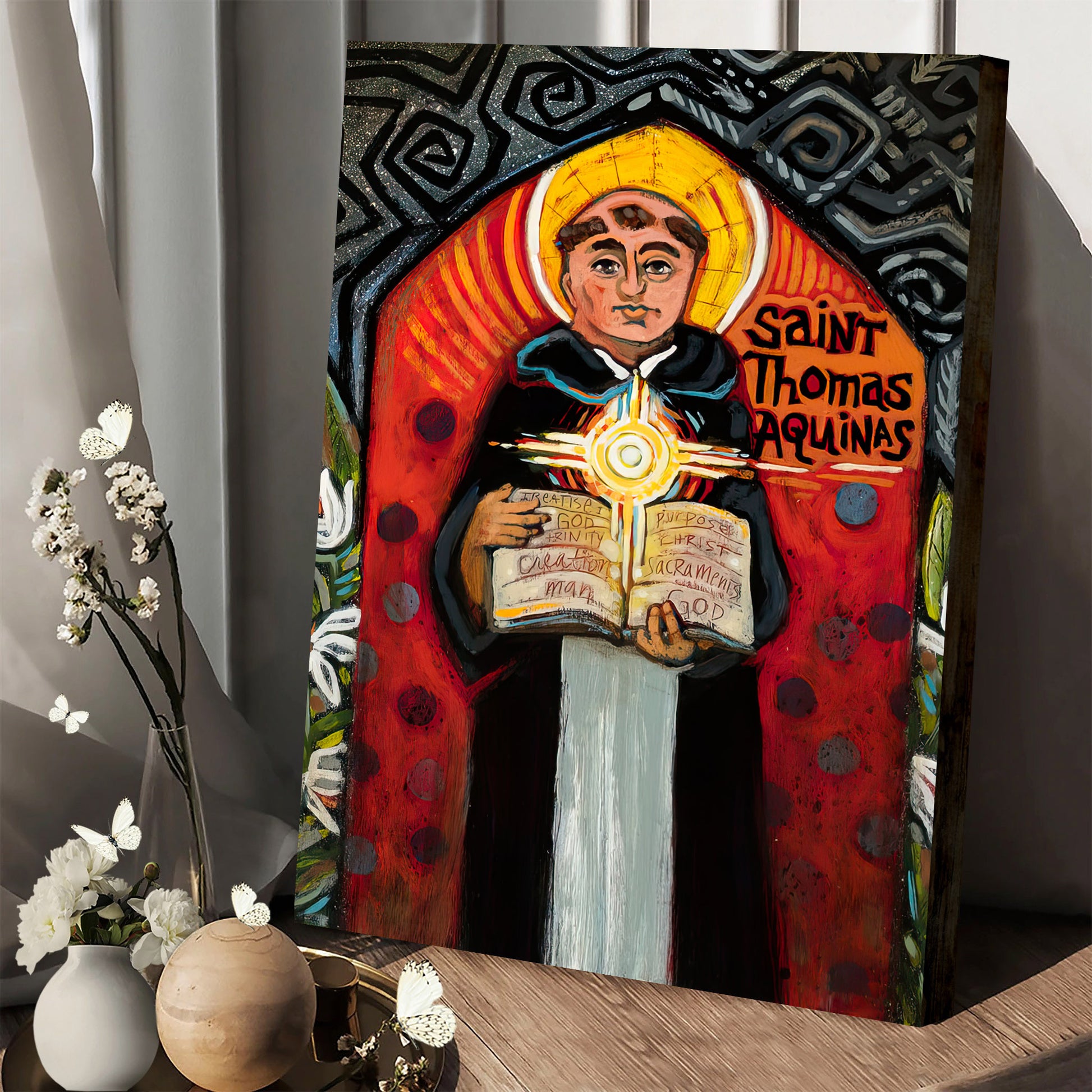 Saint Thomas Aquinas Canvas Poster - Holy Spirit Wall Art - Ciaocustom