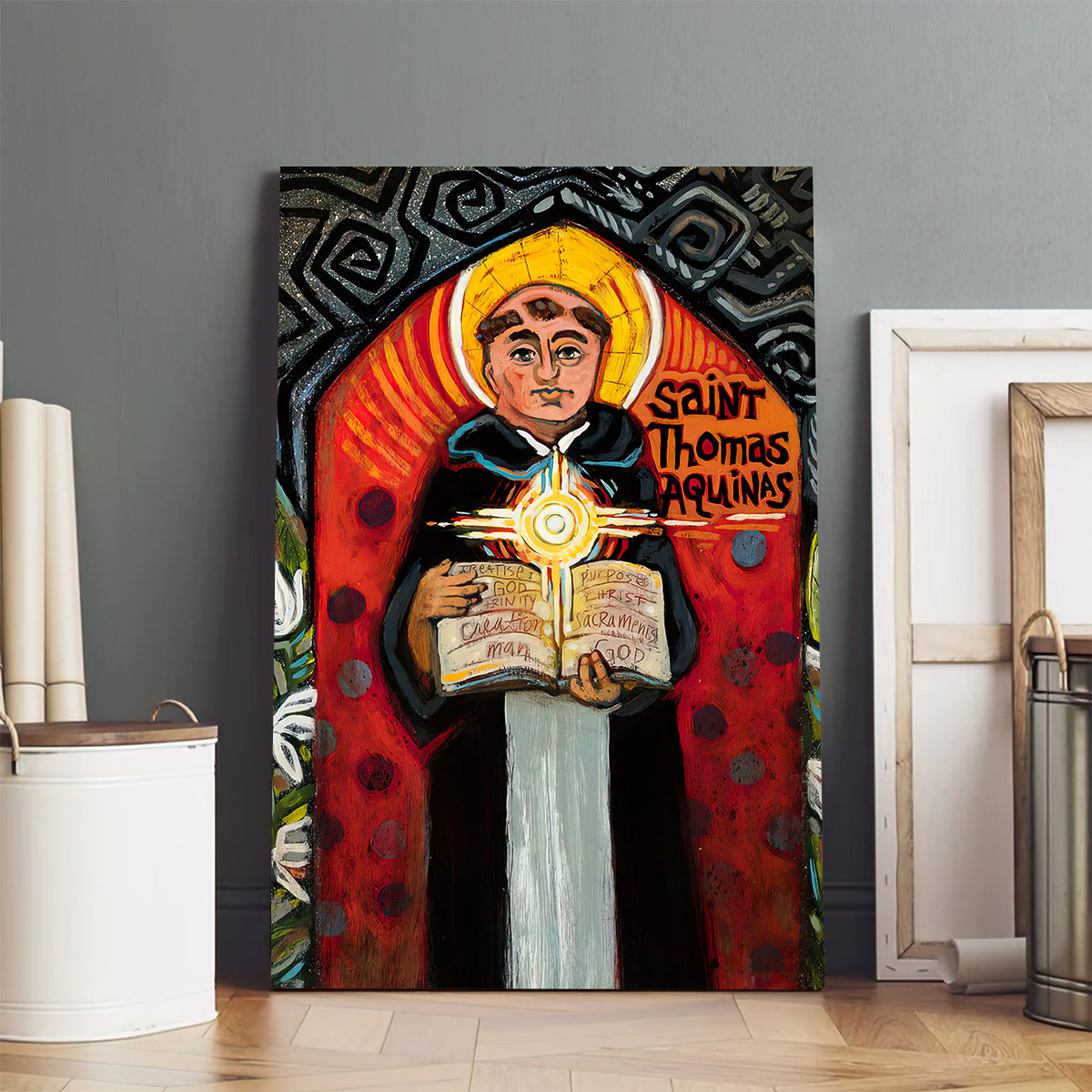 Saint Thomas Aquinas Canvas Poster - Holy Spirit Wall Art - Ciaocustom