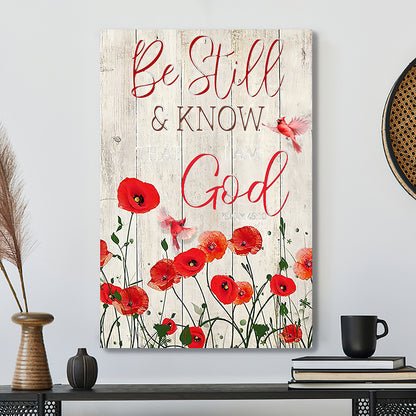 Bible Verse Canvas Painting - Christian Canvas Art - Be Still And Know That I Am God Canvas Poster - Ciaocustom