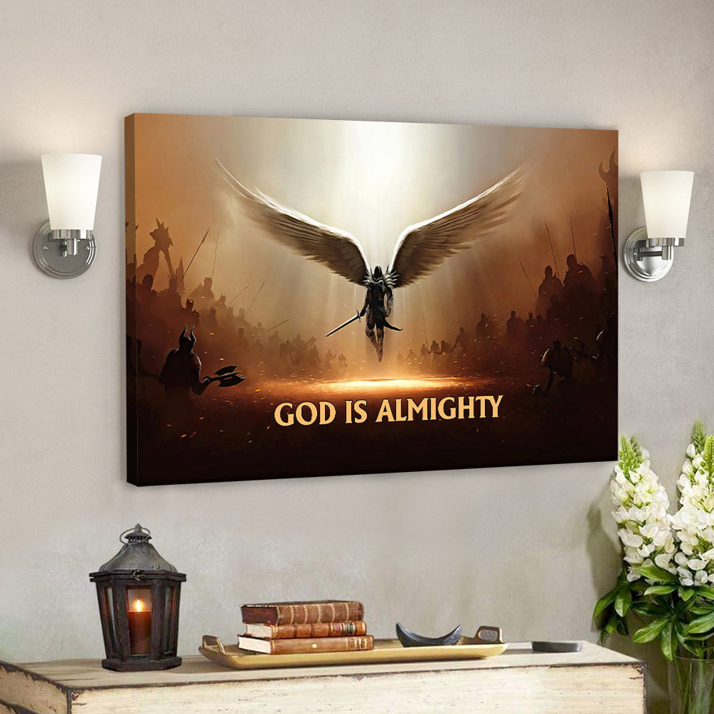 God Is Almighty Canvas Wall Art - Christian Canvas Prints - Faith Canvas - Bible Verse Canvas - Ciaocustom