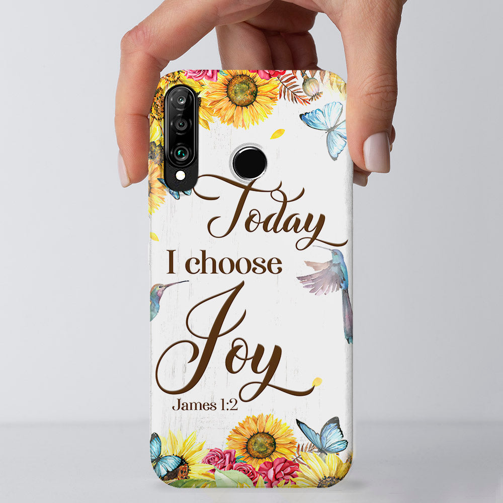Today I Choose Joy - Sunflower - Christian Phone Case - Religious Phone Case - Bible Verse Phone Case - Ciaocustom