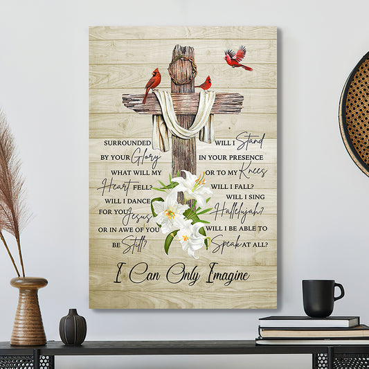 Christian Canvas Wall Art - I Can Only Imagine Cardinal Christian Canvas Prints Vintage Wall Art Gifts Canvas Poster - Ciaocustom