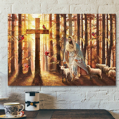 Magic Forest - Walking with Jesus - Jesus Wall Art - Christian Canvas Prints - Faith Canvas - Ciaocustom