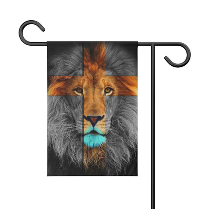 Lion And Cross - Christian's Flag - Garden Decor - Garden Flag Stand - Christian Gift - Ciaocustom