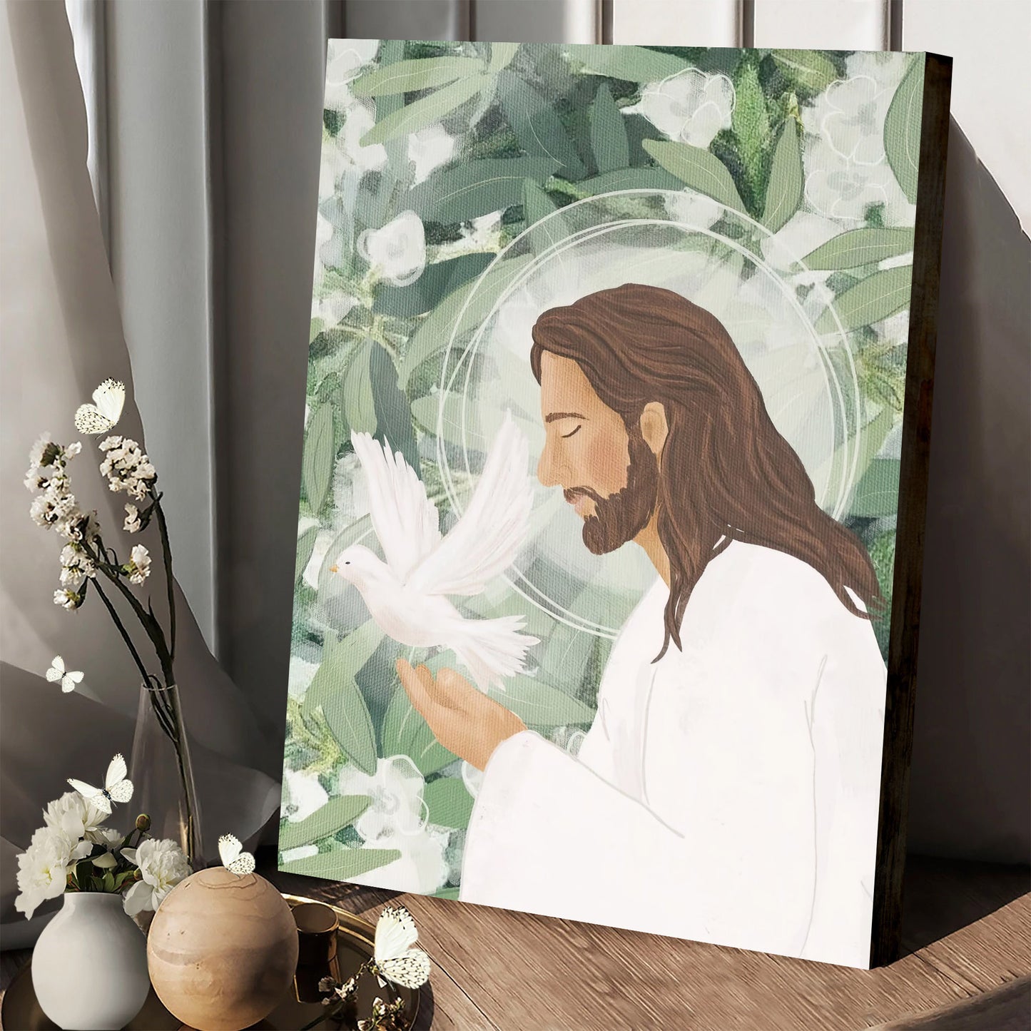 My Peace Canvas Wall Art - Jesus With Dove Pictures - Ciaocustom