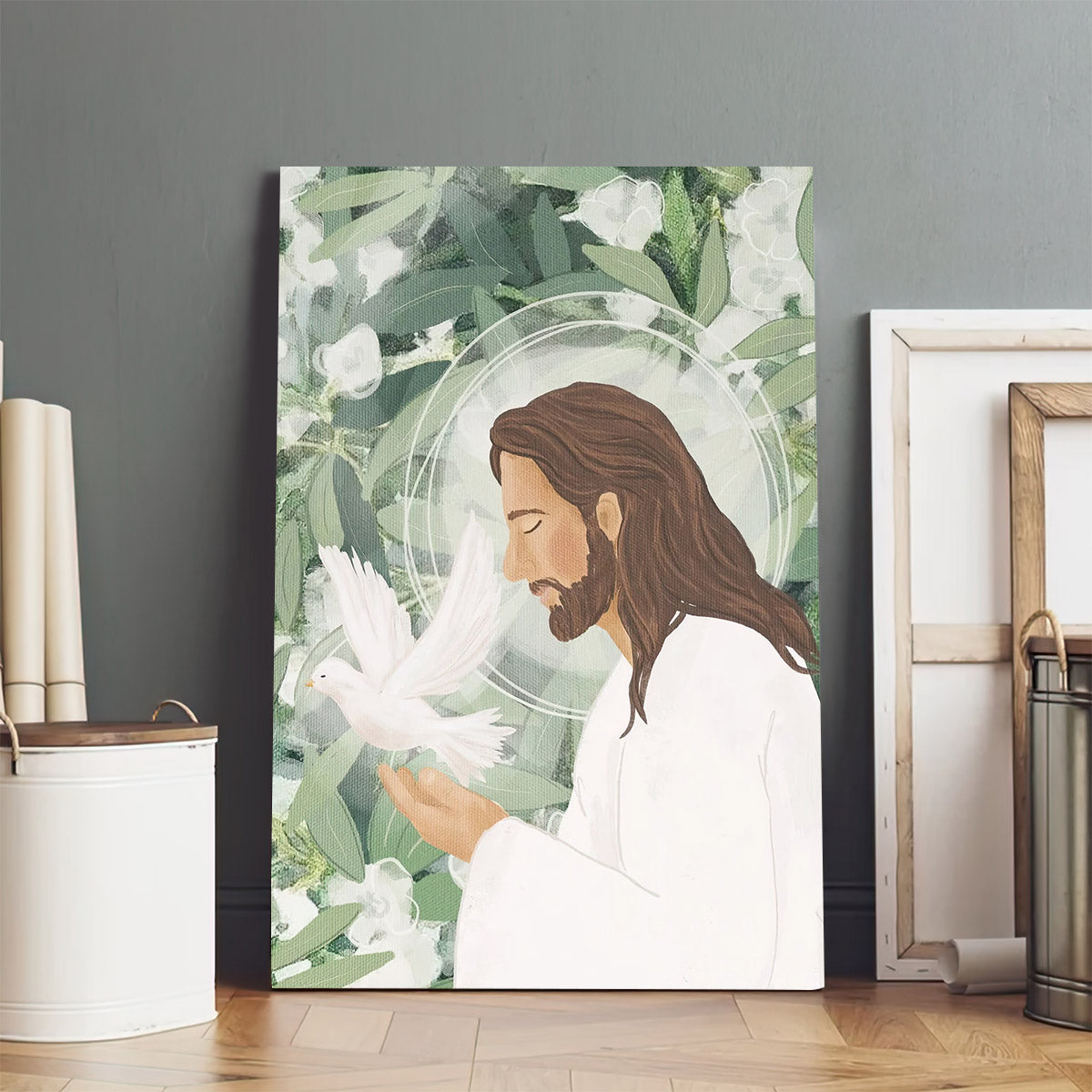 My Peace Canvas Wall Art - Jesus With Dove Pictures - Ciaocustom